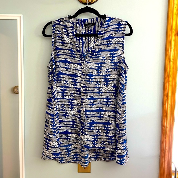 Alfani Fish Sleeveless Blouse - Picture 1 of 4